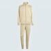 Adidas Jackets & Coats | Adidas Men's Basics 3-Stripes Fleece Track Suit Jacket & Pant - Ij6069 - Medium | Color: Cream | Size: M