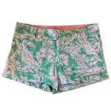 Lilly Pulitzer Shorts | Lilly Pulitzer Cuffed Barclay Shorts, Size 6 | Color: Green/Pink | Size: 6