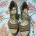 Jessica Simpson Shoes | Jessica Simpson Women's Aditi Peep-Toe Platform Sandals | Color: Cream/Tan | Size: 9