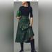 Anthropologie Skirts | Anthropologie The Somerset Maxi Skirt Faux Leather Edition Elastic Dark Green | Color: Green | Size: M