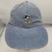 Disney Accessories | Disney Parks Mickey Denim Baseball Hat Embroidered Cap Adjustable Adult | Color: Blue | Size: Os