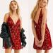Free People Dresses | Free People Dangerous Love Mini Dress In Red Size 8 | Color: Red/Tan | Size: 8
