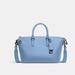 Coach Bags | Coach Cara Pebbled Leather Satchel Crossbody Bag Purse - Blue | Color: Blue | Size: Os