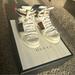 Gucci Shoes | Authentic Rare Gucci High-Top Sneakers In White/Beige/Green/Red/Blue And Box | Color: Green/Red | Size: 8