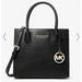 Michael Kors Bags | Michael Kors Mercer Medium Pebbled Leather Crossbody Bag 35s1gm9m2l Black | Color: Black/Gold | Size: Os