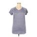 Beverly Hills Polo Club Short Sleeve T-Shirt: Gray Tops - Women's Size X-Large