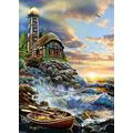 ANSNOW Puzzle Wooden Adult Puzzle 1000 Piece Rainbow Eawave Lighthouse Picture Decor Gift Assembled Toys Educational Decompression Toy Kids Adult Puzzle Jigsaws