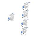 SAFIGLE 5pcs Mini Shopping Cart Tiny Shopping Cart Mini Shopping Trolly Miniature Shopping Cart Plastic Shopping Grocery Carts Child Shopping Basket Wrought Iron Desktop