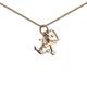 British Jewellery Workshops 9ct Gold 10x8mm Faith, Hope and Charity Pendants with a 1.1mm wide cable Chain 20 inches