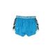 Under Armour Athletic Shorts: Blue Color Block Activewear - Women's Size Small