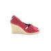 TOMS Wedges: Red Shoes - Women's Size 6