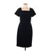 Ann Taylor Casual Dress - Sheath: Black Solid Dresses - Women's Size 6