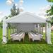 COVERONICS Galvanized Steel Party Tent - Heavy Duty Wedding Tent w/ 4 Sandbags Metal/Steel/Soft-top in Gray/White | 126 H x 240 W x 480 D in | Wayfair