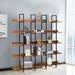 DNUJELOOP 70.88" H x 70.88" W Steel Standard Bookcase in Black/Brown | 70.88 H x 70.88 W x 11.82 D in | Wayfair LEROYPERRYM-WF286176AAT