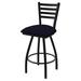 Holland Bar Stool Jackie 25" Swivel Bar Stool Upholstered/Metal in Blue/Black | Wayfair X41025BW002