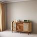 LORENZO Vintage Sideboard Living Room Tea Cabinet Rattan W 62.99" Sideboard Wood in Brown | 35.43 H x 62.99 W x 16.14 D in | Wayfair