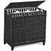 Underyr Handwoven Wicker Laundry Hamper w/ Handles Wicker/Rattan in Black | 26.6 H x 26 W x 13 D in | Wayfair hamper-454