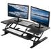 Vivo 42" Electric Standing Desk Converter Wood/Metal in Black | 25 W x 44.8 D in | Wayfair DESK-V000VLE