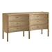 Foundry Select 6 Drawer 72" W Solid Wood Double Dresser Wood in Brown/Green | 38 H x 72 W x 20 D in | Wayfair DDCBE88BFFEA4A23B19070D9091763A8