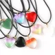 Perles tchèques multicolores en forme de cœur perles de verre au chalumeau pendentif à breloques