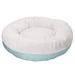 FurHaven Plush & Diamond Print Calming Donut Dog Bed Polyester/Synthetic Material in Blue/White | 10 H x 36 W x 36 D in | Wayfair 29436319