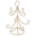 The Holiday Aisle® Gold-toned Twisted 8 Arm Ornament Display Tree, 13.75" H x 11.75" W x 11.75" D Metal in Yellow | 13.75 H x 11.75 W in | Wayfair