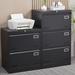 Inbox Zero Liselott File Cabinet Metal in Black | 28.5 H x 17.7 W x 23.6 D in | Wayfair 814B7A3EF6B549BA86199B0E28CCB798