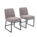 17 Stories Sumiyah Linen Low Back Parsons Chair Upholstered/Metal/Fabric in Brown | 31.88 H x 17.51 W x 19.48 D in | Wayfair