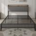 17 Stories Tahaani Standard Bed Upholstered/Metal & Upholstered/Metal in Gray | 40.5 H x 62 W x 86.3 D in | Wayfair
