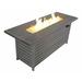 Arlmont & Co. Rosilind 24" H x 56.7" W Steel Propane Outdoor Fire Pit Table Steel in Brown | 24 H x 56.7 W x 21.3 D in | Wayfair