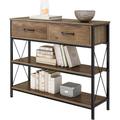 17 Stories Syreena 39.3" Console Table Wood/Metal in Black | 32.1 H x 39.3 W x 11.8 D in | Wayfair 8DA62475ED4F41C1ACD8A6B3AEA5979F
