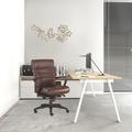 Inbox Zero Lovilla Task Chair Upholstered, Leather in Brown/Gray | 38.8 H x 25.8 W x 28.9 D in | Wayfair A0E6E4B192A247BE992E88D3511138A9