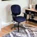 Hokku Designs Janesse Task Chair Upholstered in Blue | 37 H x 26 W x 25 D in | Wayfair 4B7BB4CE56494A0F8399AB24161BE4B5