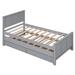 Red Barrel Studio® Shelldrake Twin Storage Panel Headboard Bed Wood in Gray | 41.3 H x 97.6 W x 80 D in | Wayfair D978C91D9DFA4DD8A25698CBD7E83A60