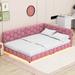 House of Hampton® Jazira Upholstered Full Size Platform Bed w/ USB Ports Upholstered in Pink | 25.6 H x 59.1 W x 81.5 D in | Wayfair