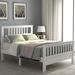 Winston Porter Neidelyn Standard Bed Wood in White/Black | 42 H x 56 W x 78.7 D in | Wayfair D671076D250041ADA4170E7C8F52568B