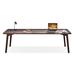 Corrigan Studio® Lizzbeth Desk Wood in Brown/Green | 29.53 H x 70.87 W x 19.69 D in | Wayfair 4C43C7E65719490895241D3FBDD5749F