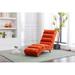 Wrought Studio™ Herculie 21.65" Upholstered Sofa Chaise Polyester in Orange | 34.25 H x 21.65 W x 58.27 D in | Wayfair