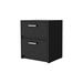 Latitude Run® Melinda Steel Nightstand Wood/Metal in Black | 18.6 H x 15.7 W x 12.7 D in | Wayfair 142A0BC0B9224CC098B18A345593612D