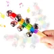 Sonnette en bois coloré pour enfants jouet Montessori dos formation de symboles cloches croisées