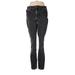 Lands' End Jeans - Mid/Reg Rise Skinny Leg Boyfriend: Gray Bottoms - Women's Size 8 - Black Wash