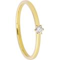 Damen Ring, 585er Gold mit 1 Diamant, ca. 0,05 Karat