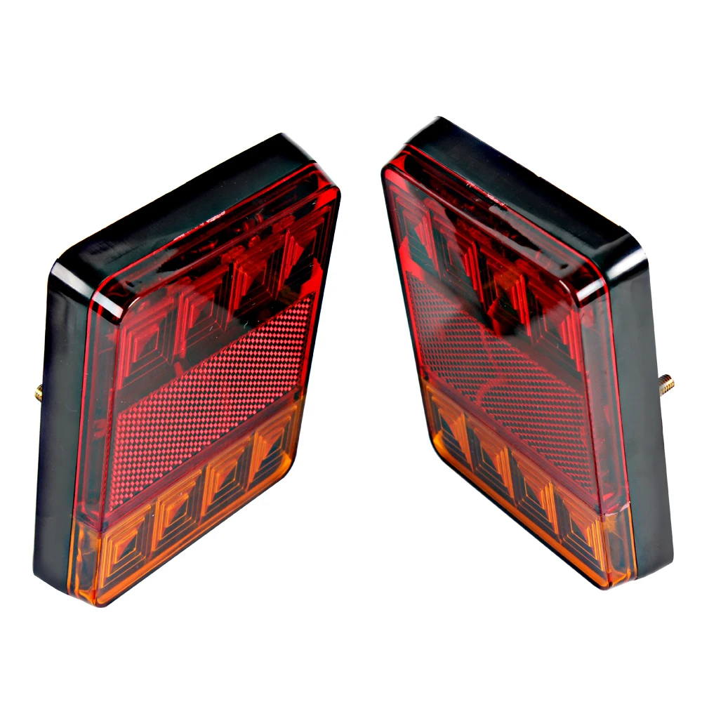 2 pz/set Lampade Posteriori Fanali Posteriori Car Styling Luci di Avvertimento DC 12V Parti Posteriori per Rimorchio Camion Barca 8 LED Fanale posteriore per auto