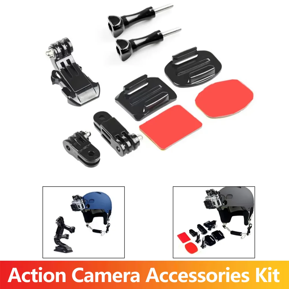 Helm Mount Adapter Schraube J-haken Basis Für GoPro Hero 13 12 11 10 9 AKASO SJCAM Insta360 DJI Osmo action Kamera Zubehör Kit Image