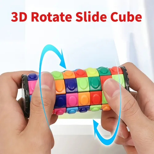 Kreative 3d rotierende Schiebe würfel Puzzle Farbe Turm Dekompression Roman Würfel Kind Puzzle