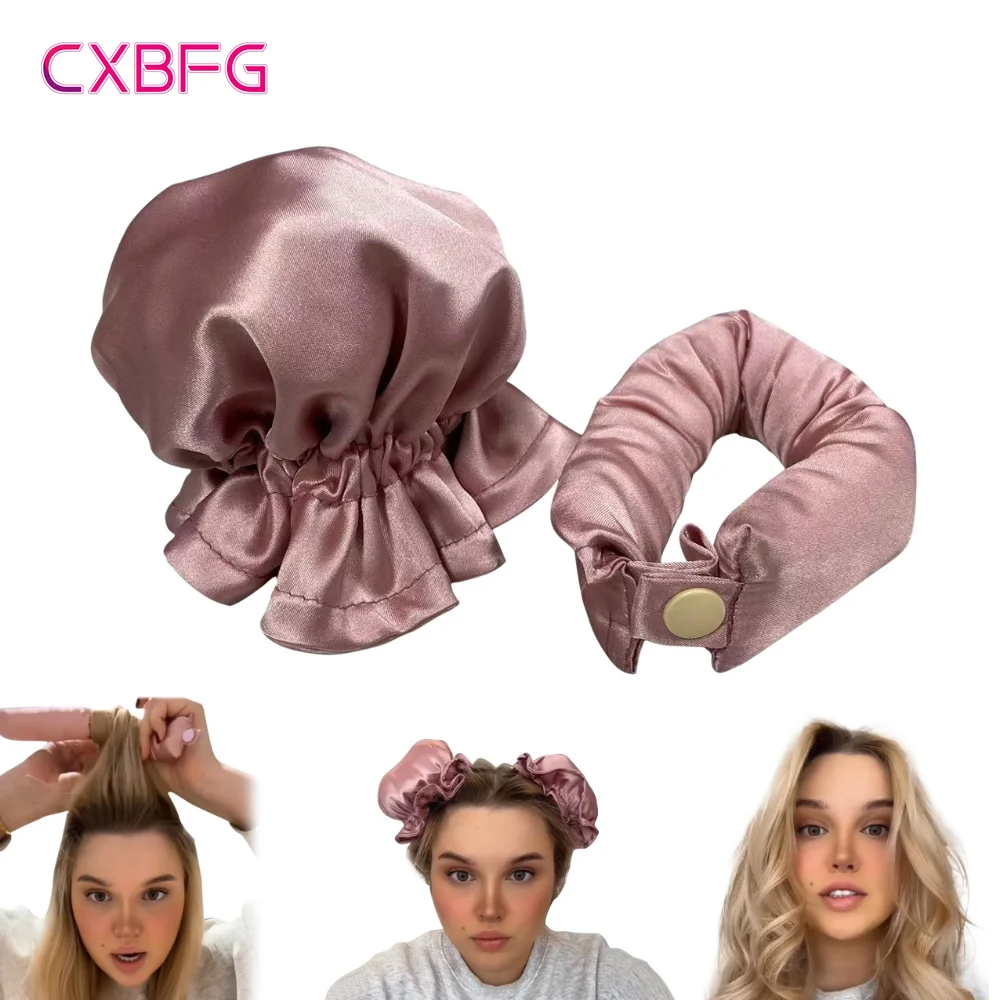 Neue Heatless Curling Stange Keine Wärme Haar Curler Seide Locken Weiche Lockenwickler Schlafen Stirnband Faul Lockenwickler Haar Styling Werkzeuge Image