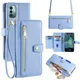 Leder Reiß verschluss Brieftasche Handy hülle für Nokia G60 G50 G42 G22 G11 C12 plus G400 C300 C110