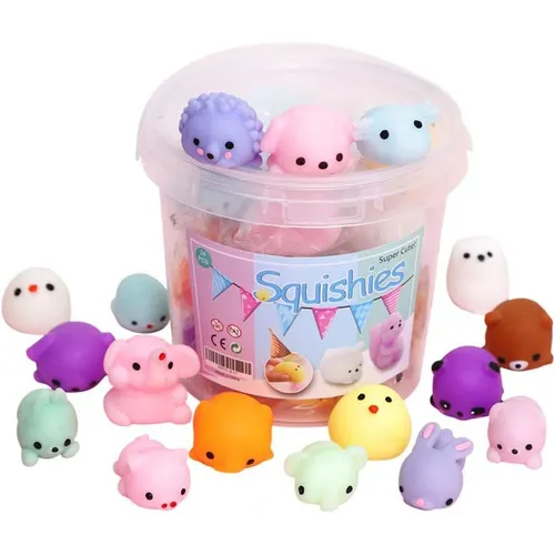 24 Stück Mini Kawaii Squishies Mochi Stress abbau Angst Spielzeug Squishy Spielzeug Party