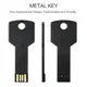 Metall Schlüssel Form USB-Stick 128GB Schwarz Pen Drives 64GB Reale Kapazität Memory Stick 32GB Hohe
