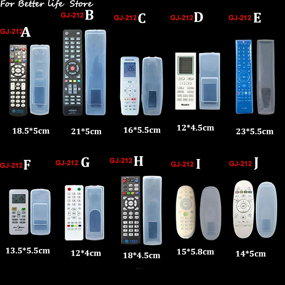 Staubschutz in 19 Größen, schützende Aufbewahrungstasche, tragbare Silikon-Klimaanlagen-Steuerungshülle, TV-Fernbedienungsabdeckung, 23 cm, 20 cm, 15 cm